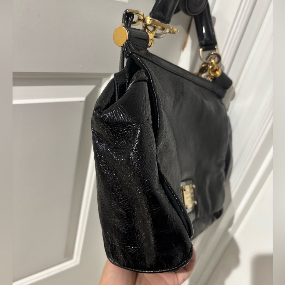 Dolce & Gabbana Black Patent Leather Top Handle Bag - Picture 7 of 16
